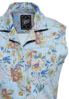 Queen Kerosin - Denim Workwear Swing Kleid «Hawaii»