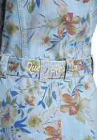 Queen Kerosin - Denim Workwear Swing Kleid «Hawaii»