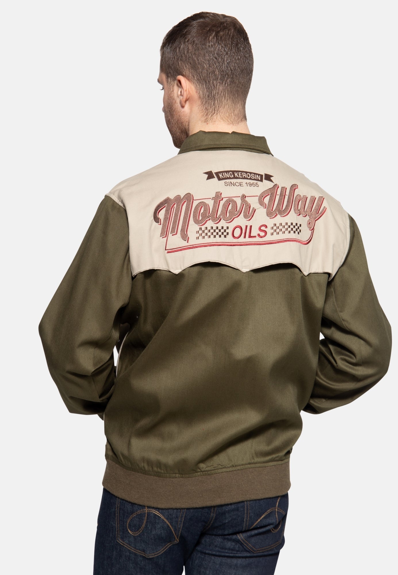 King Kerosin - Gabardine Jacke «Motorway Oils»