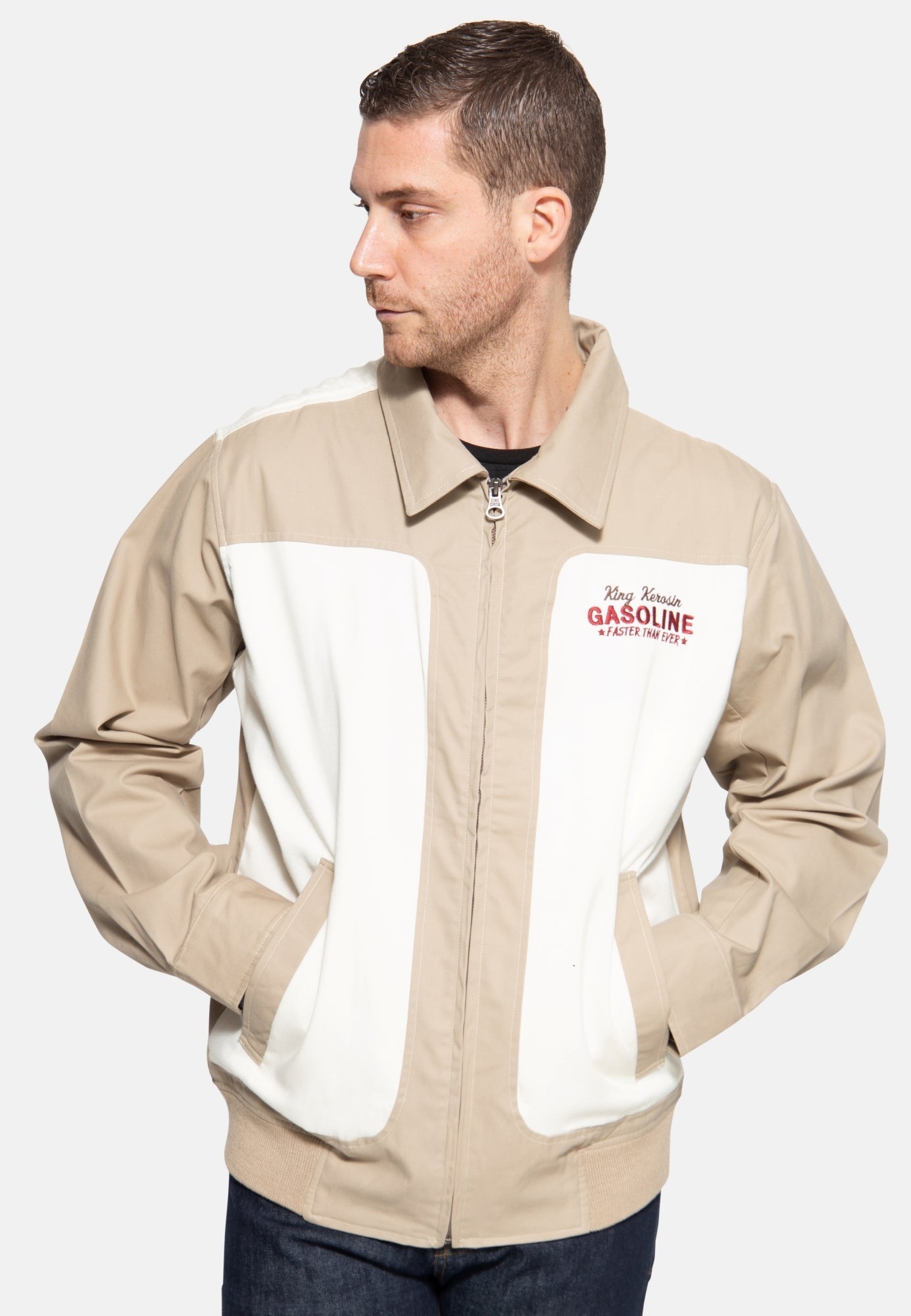 King Kerosin - Gabardine Jacke «Motorway Oils»