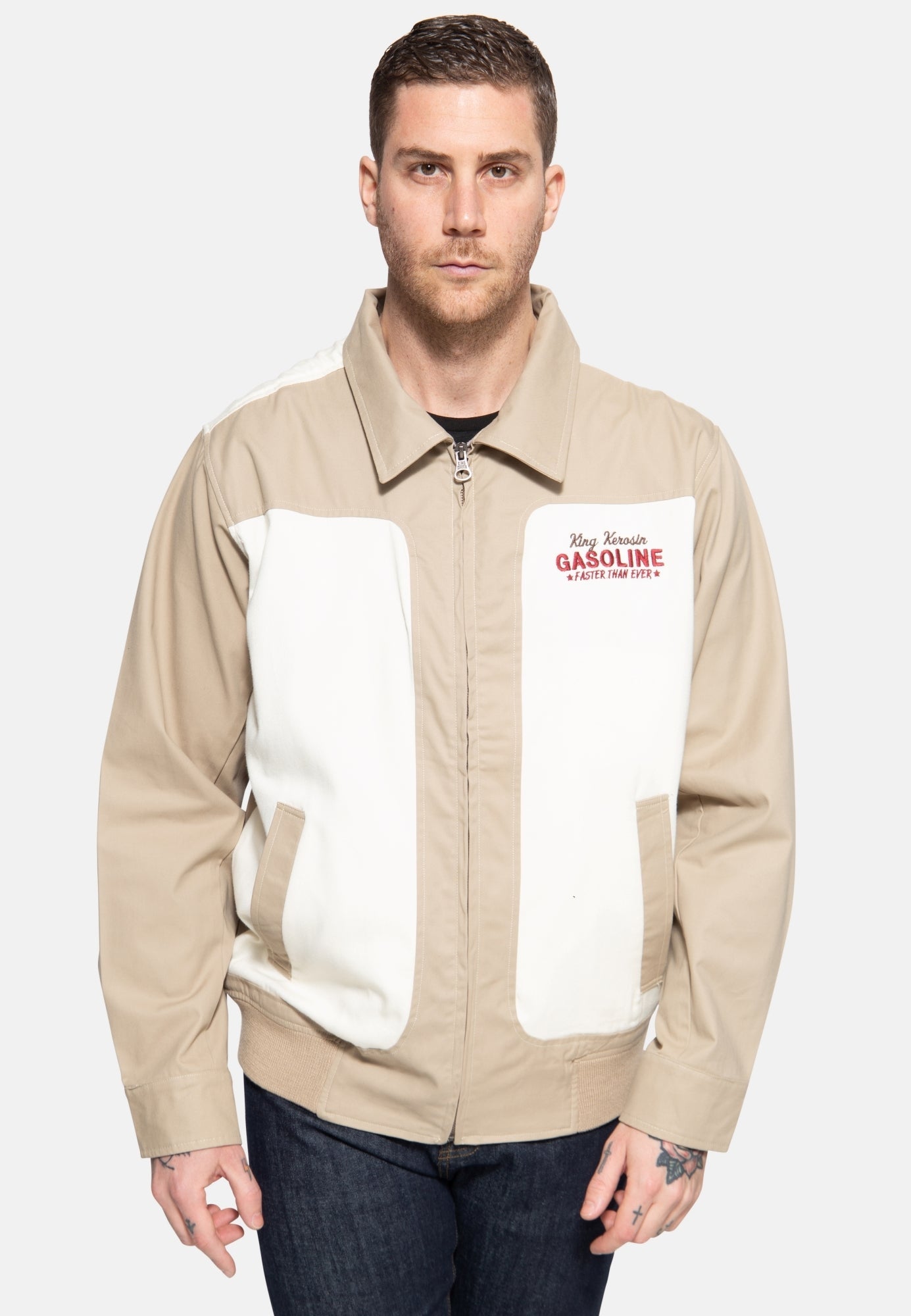 King Kerosin - Gabardine Jacke «Motorway Oils»