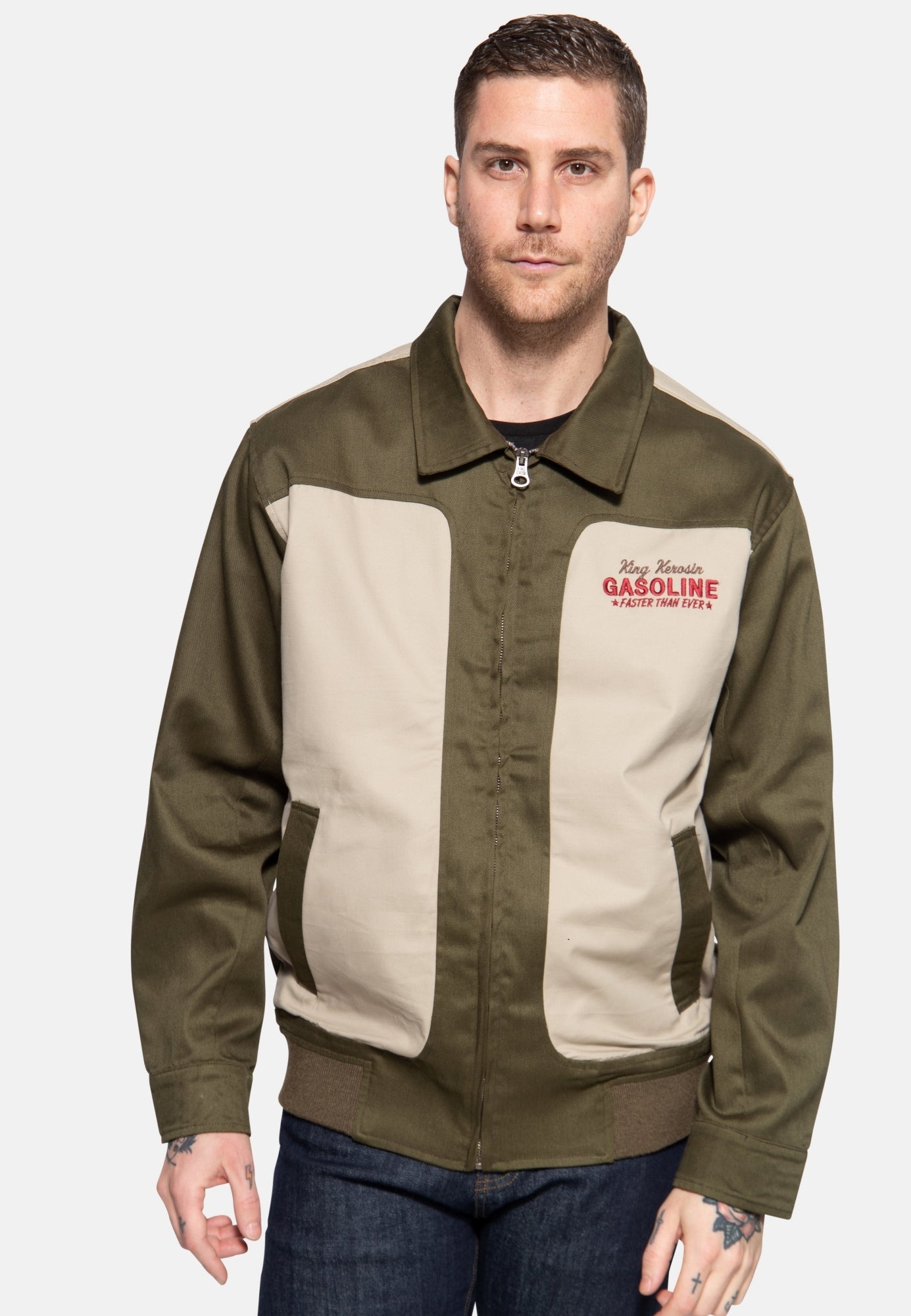 King Kerosin - Gabardine Jacke «Motorway Oils»
