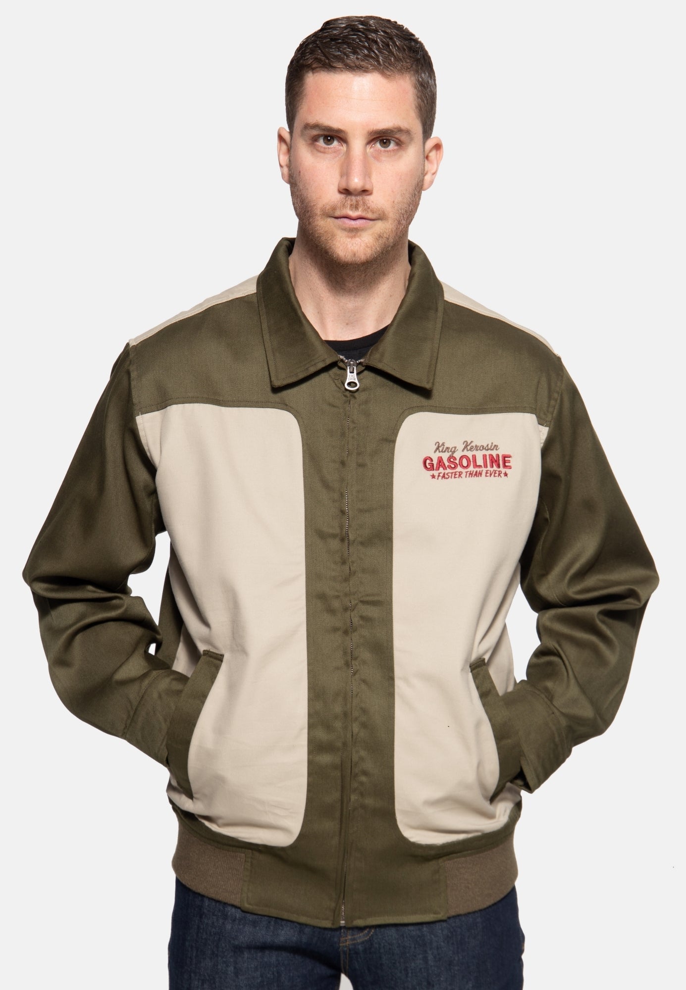 King Kerosin - Gabardine Jacke «Motorway Oils»