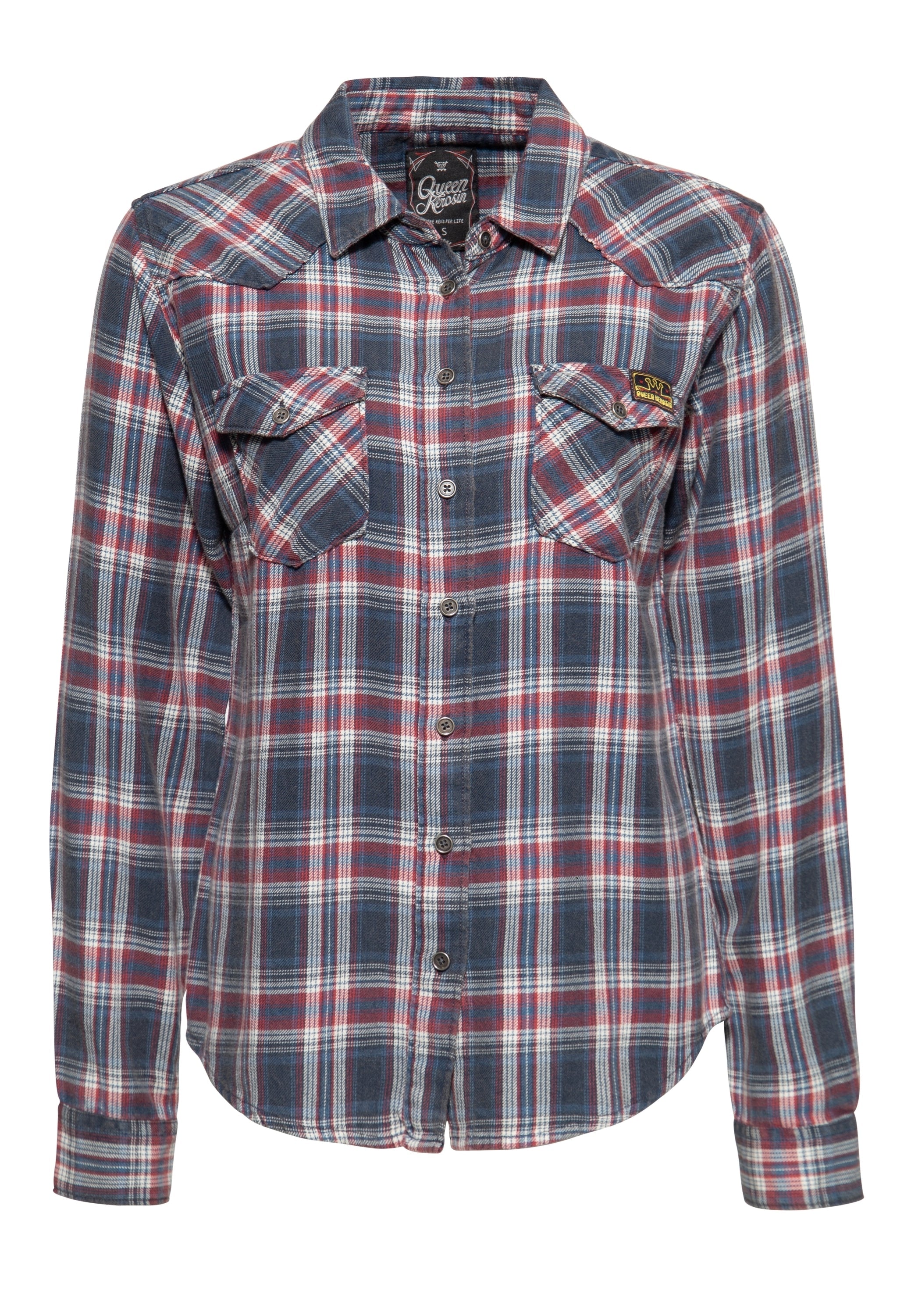 Queen Kerosin - Hemdbluse in Karo-Optik