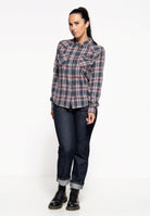 Queen Kerosin - Hemdbluse in Karo-Optik