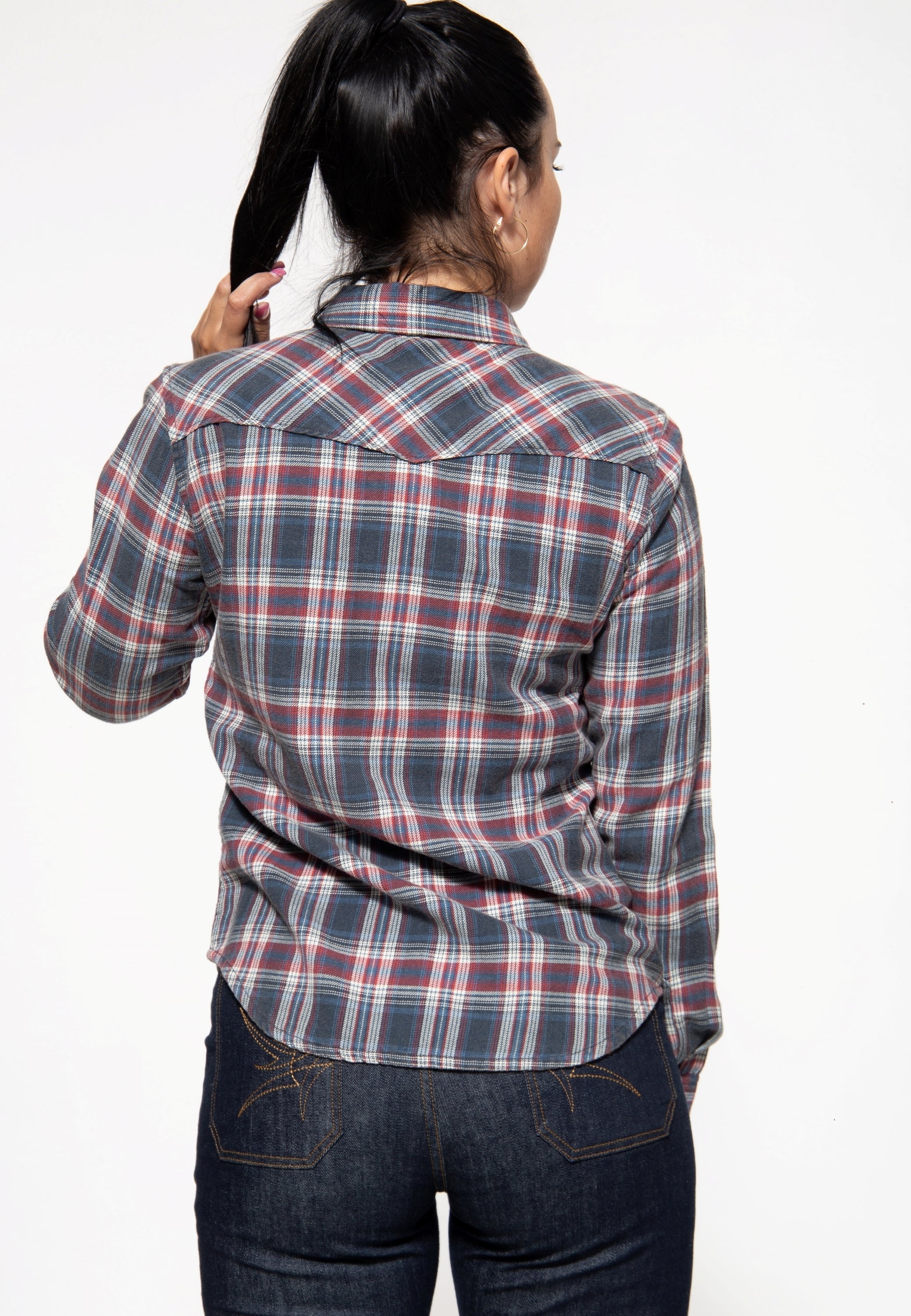 Queen Kerosin - Hemdbluse in Karo-Optik