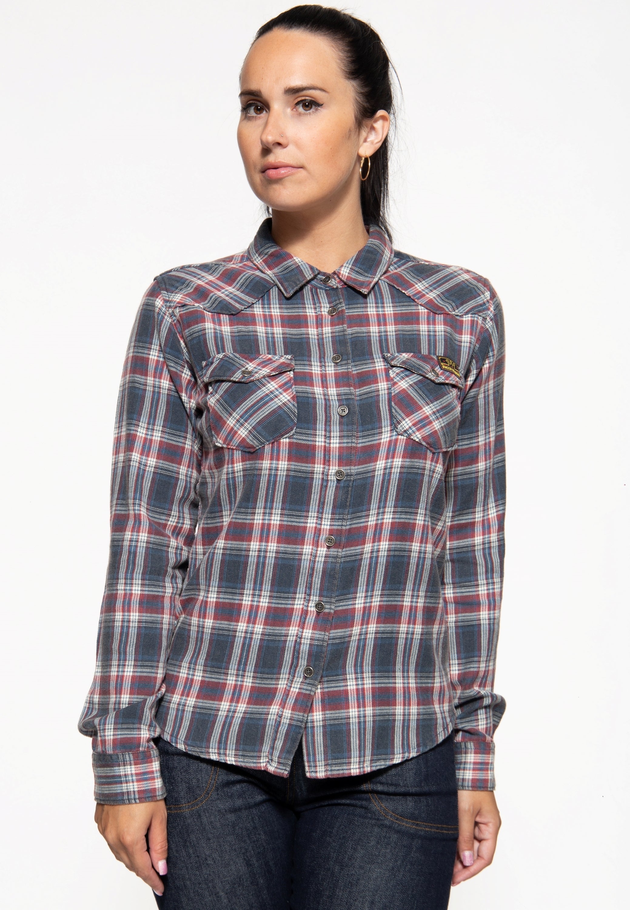 Queen Kerosin - Hemdbluse in Karo-Optik