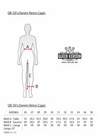 Queen Kerosin - High Waist Capri Jeanshose