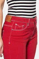 Queen Kerosin - High Waist Slim Fit Capri Jeans «Betty»
