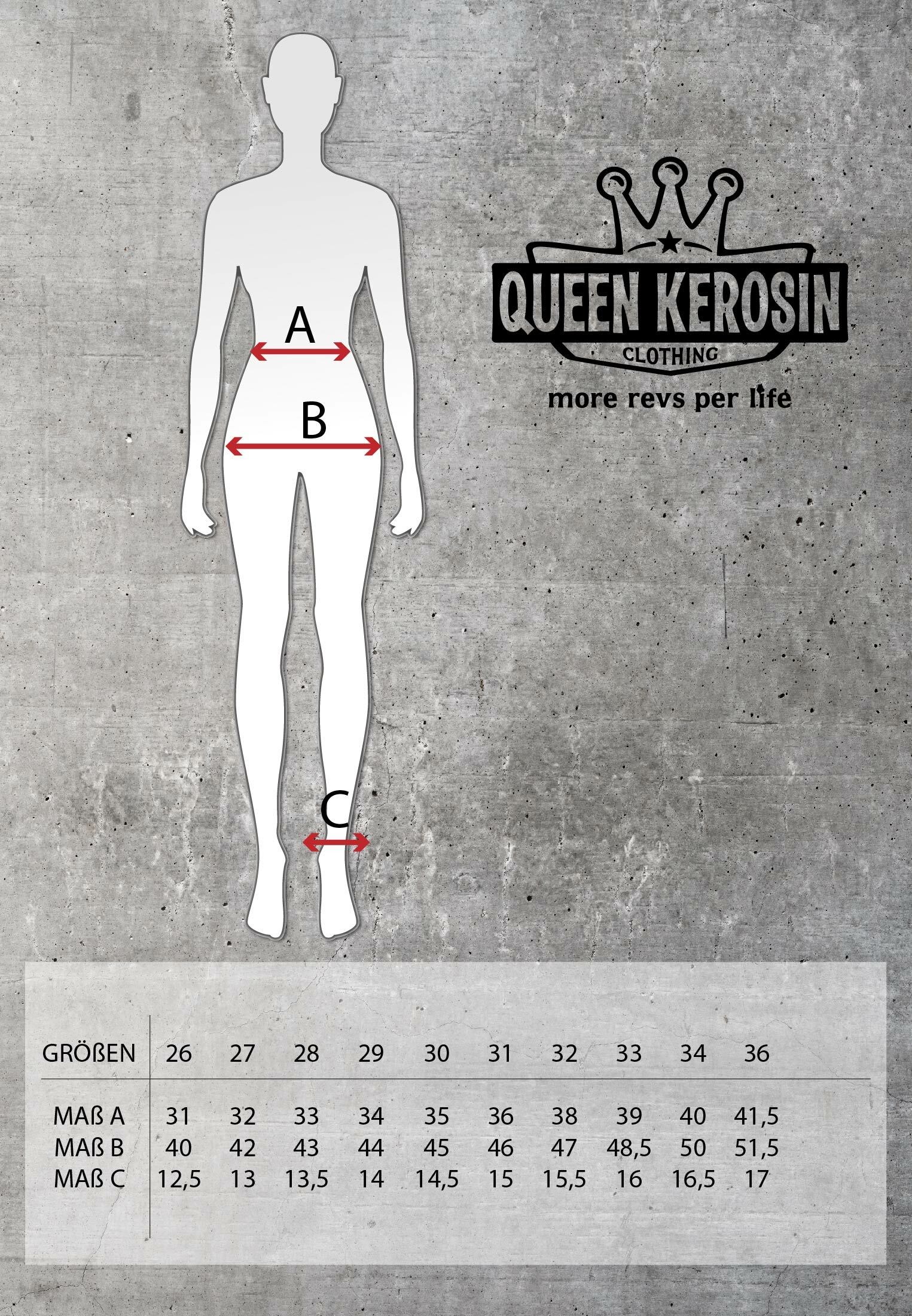 Queen Kerosin - High Waist Slim Fit Jeans «Betty»