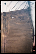 Queen Kerosin - Jeans Bleistiftrock mit Oilwash Effekt