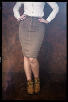 Queen Kerosin - Jeans Bleistiftrock mit Oilwash Effekt
