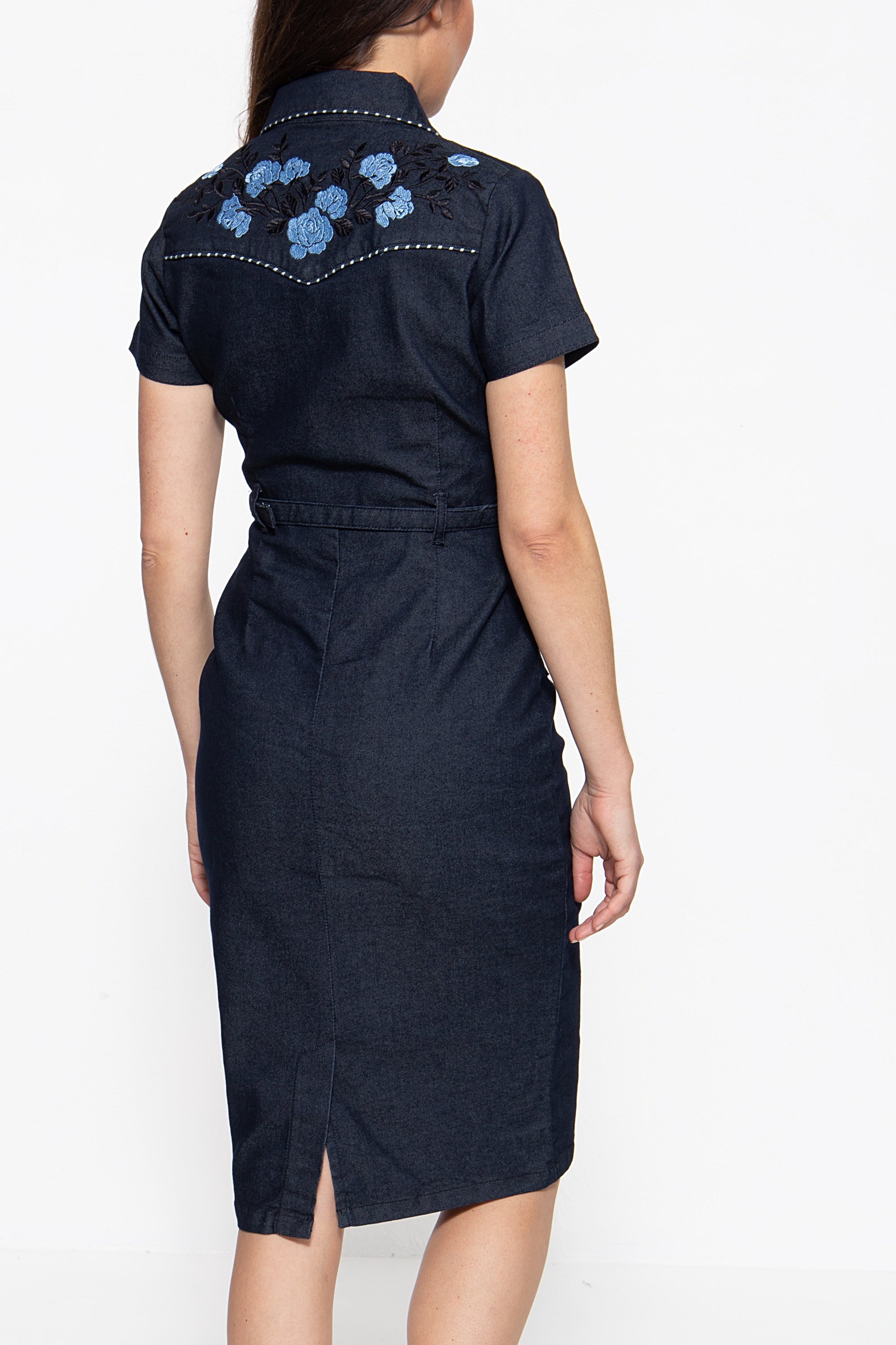 Queen Kerosin - Jeanskleid im Westernchic