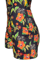 Queen Kerosin - Jumpsuit «Hibiskus Black»