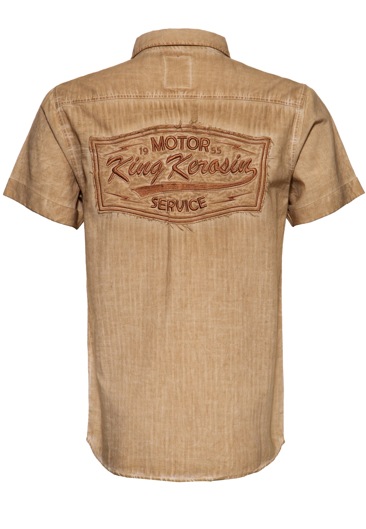 King Kerosin - Kurzarm-Hemd im Workwear-Style «Motor Service»