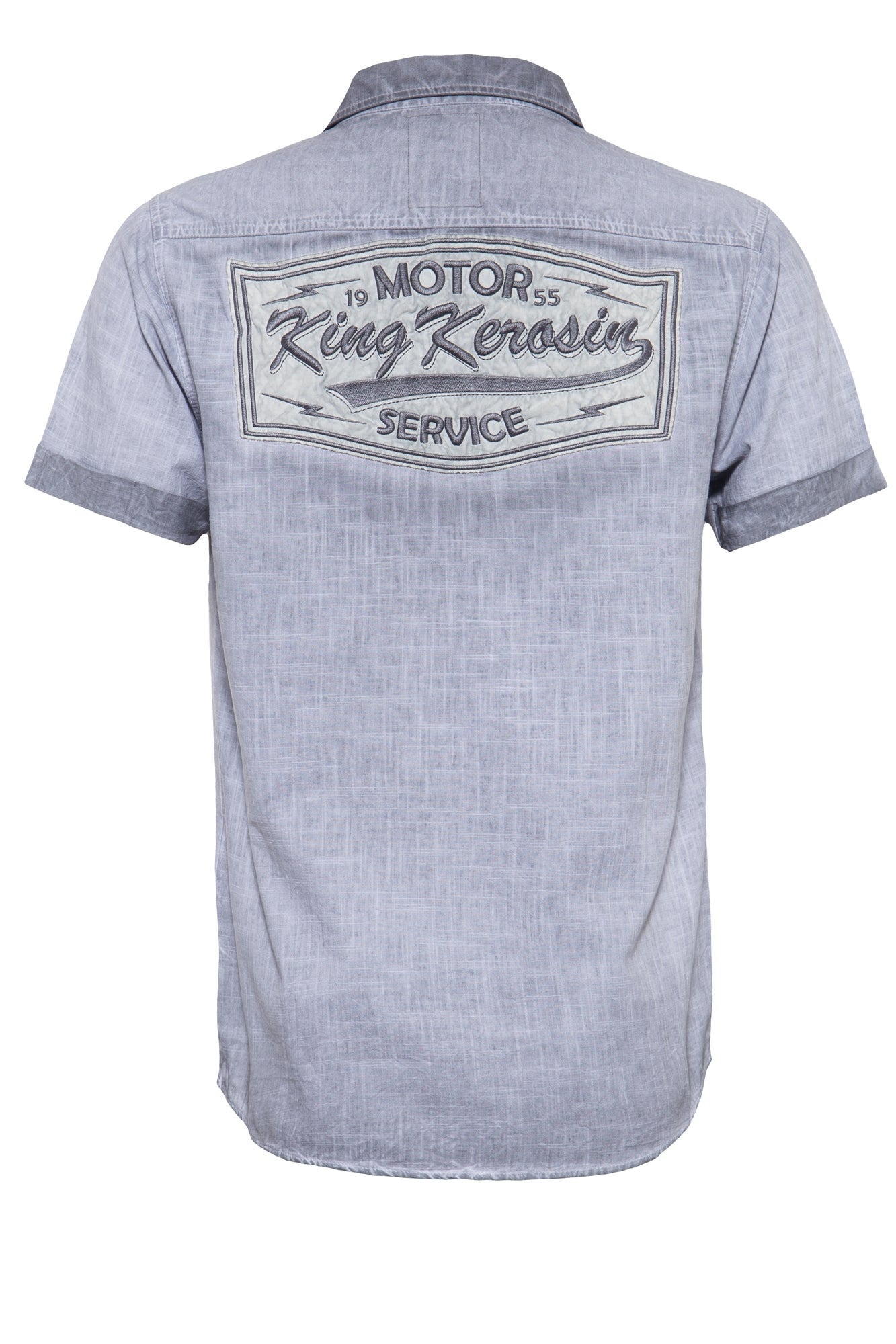 King Kerosin - Kurzarm-Hemd im Workwear-Style «Motor Service»