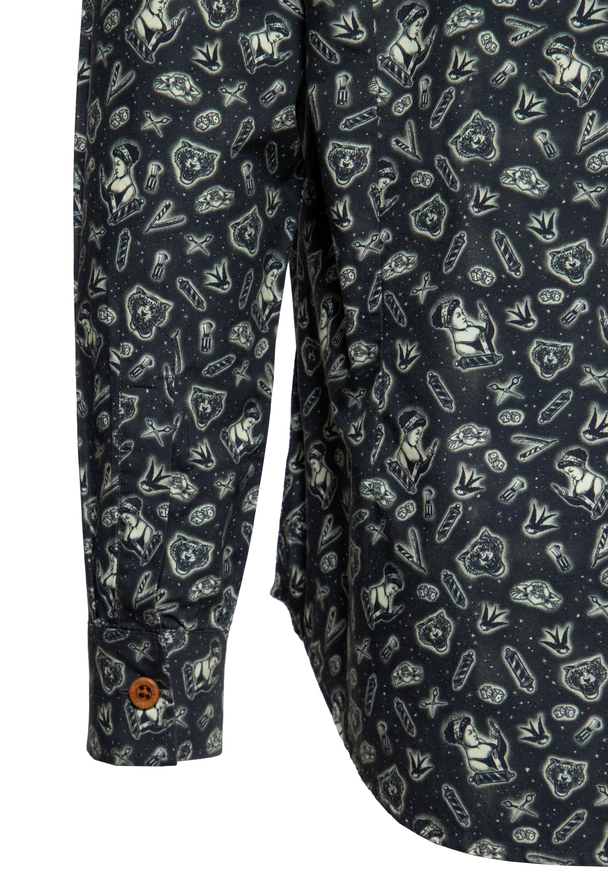 King Kerosin - Langarm Hemd «Oldschool-Tattoos»