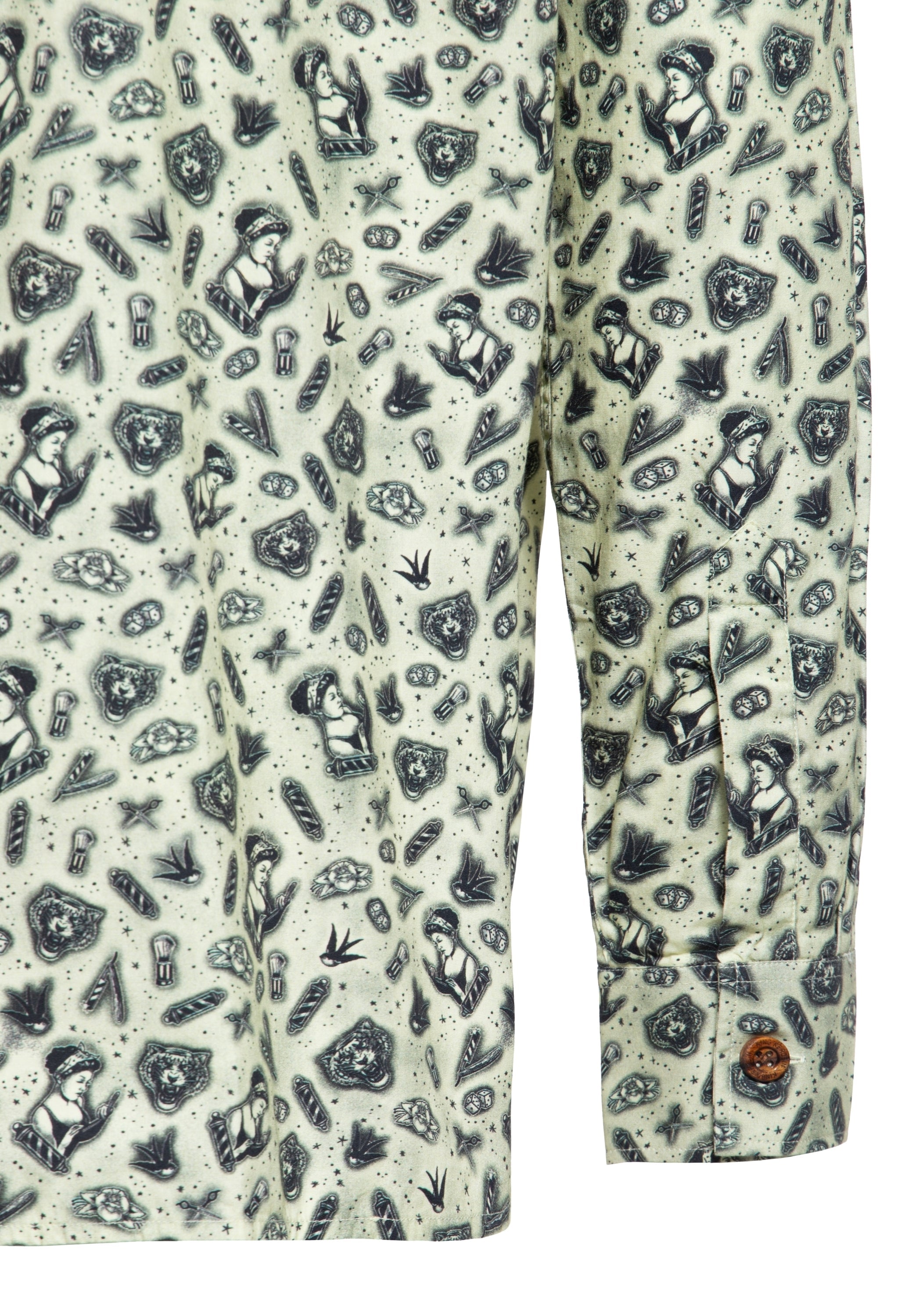 King Kerosin - Langarm Hemd «Oldschool-Tattoos»