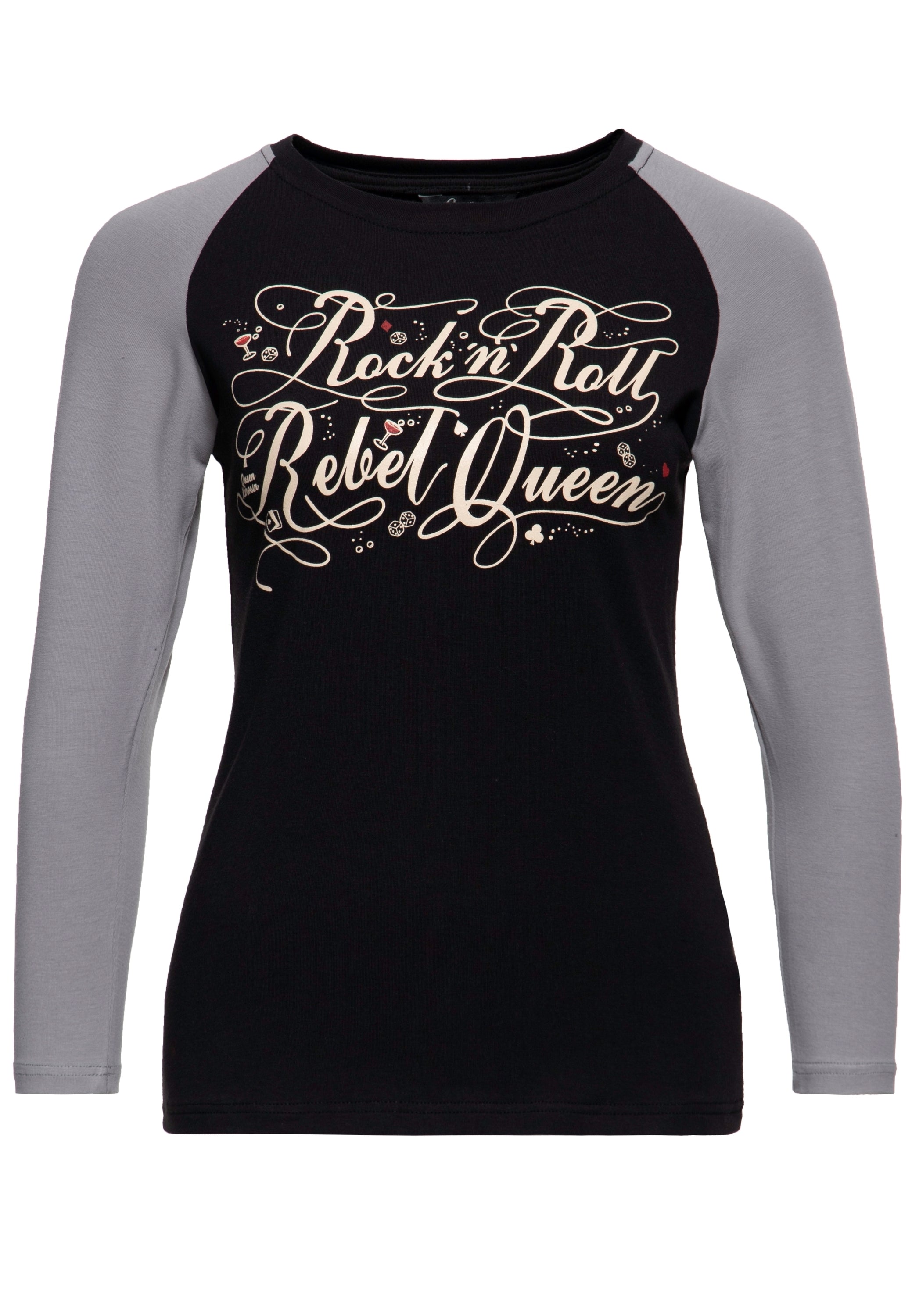 Langarmshirt «Rock'n' Roll Rebel Queen» - KING KEROSIN