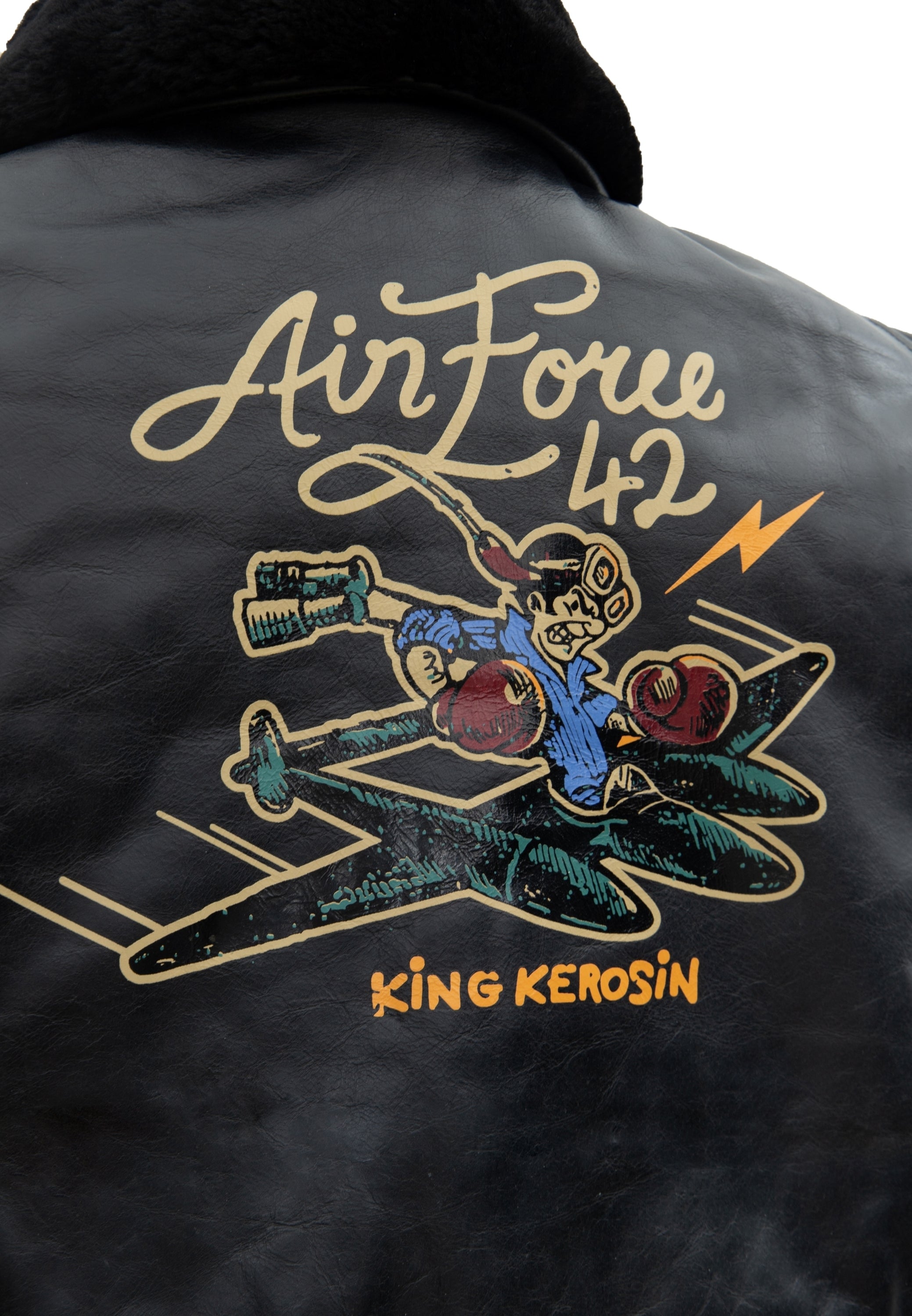 Leder Aviator Jacke «Air Force 42» - KING KEROSIN