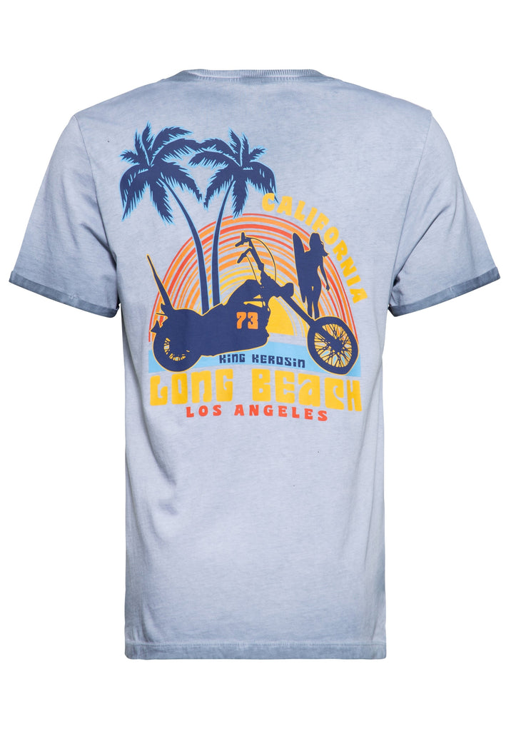 King Kerosin - Oil Wash T-Shirt «Long Beach»
