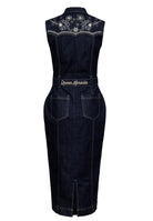 Pencil Kleid mit Stickereien - KING KEROSIN