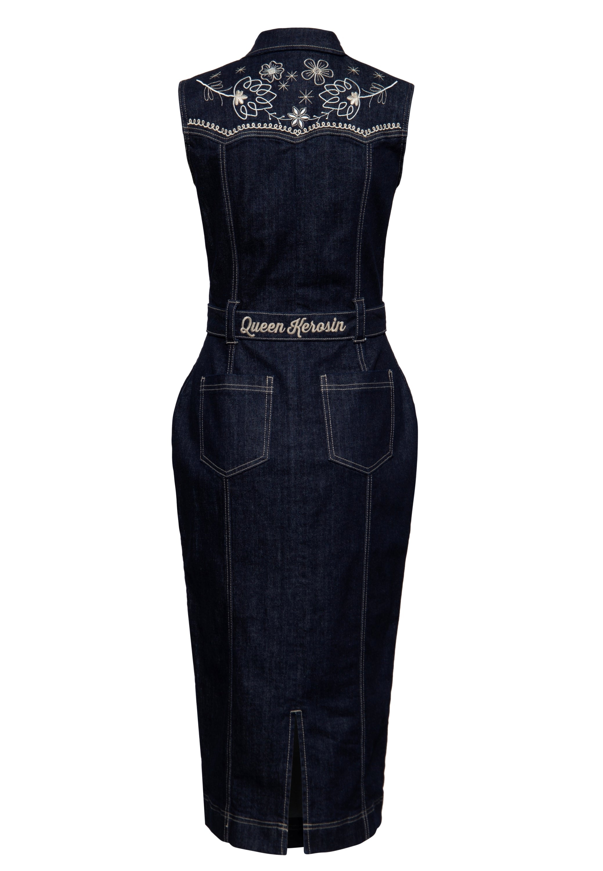 Pencil Kleid mit Stickereien - KING KEROSIN