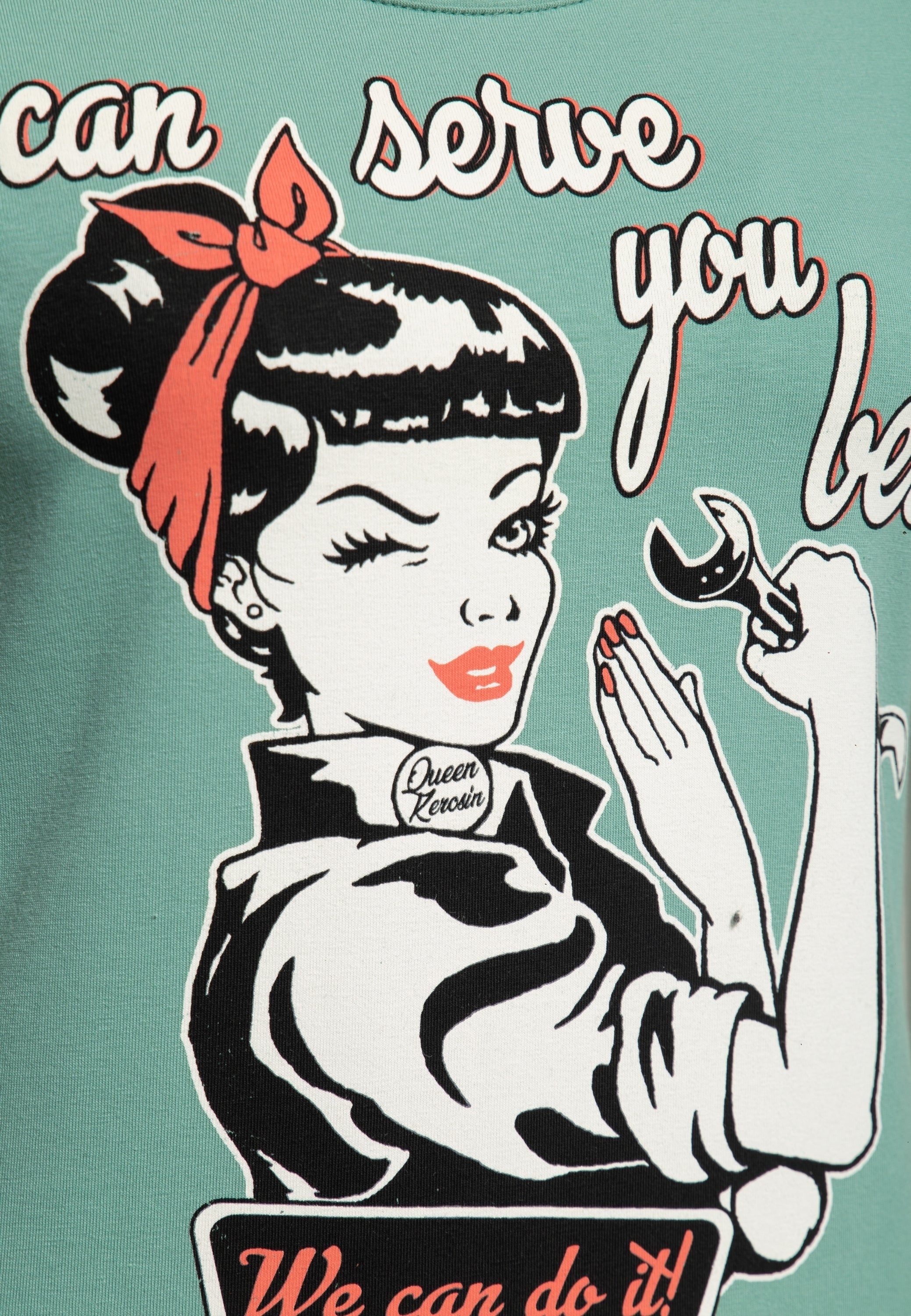 Print T-Shirt «I can serve you» - KING KEROSIN