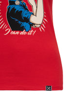 Print T-Shirt «Motor Queen I can do it» - KING KEROSIN