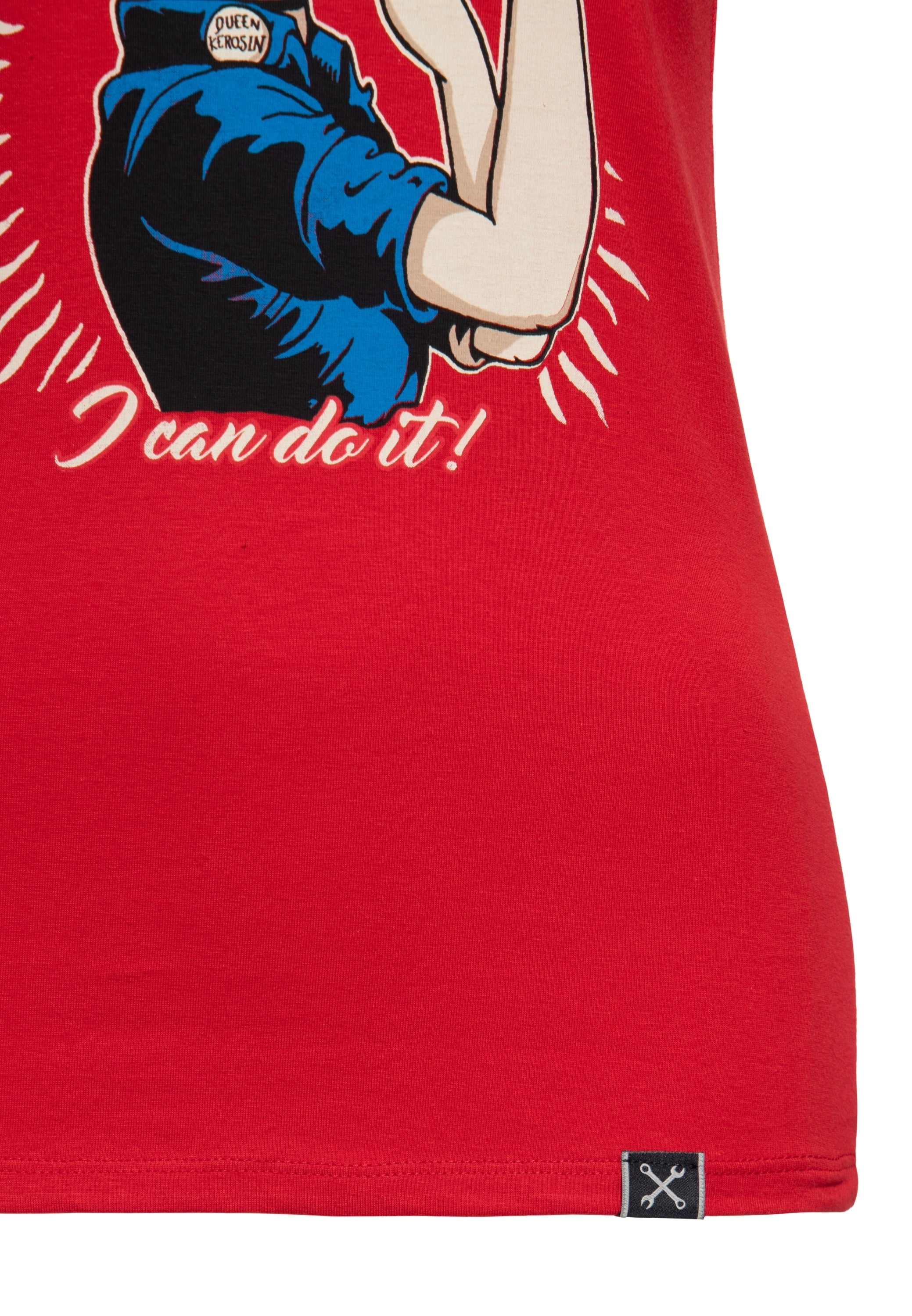 Print T-Shirt «Motor Queen I can do it» - KING KEROSIN