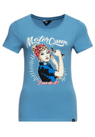 Print T-Shirt «Motor Queen I can do it» - KING KEROSIN