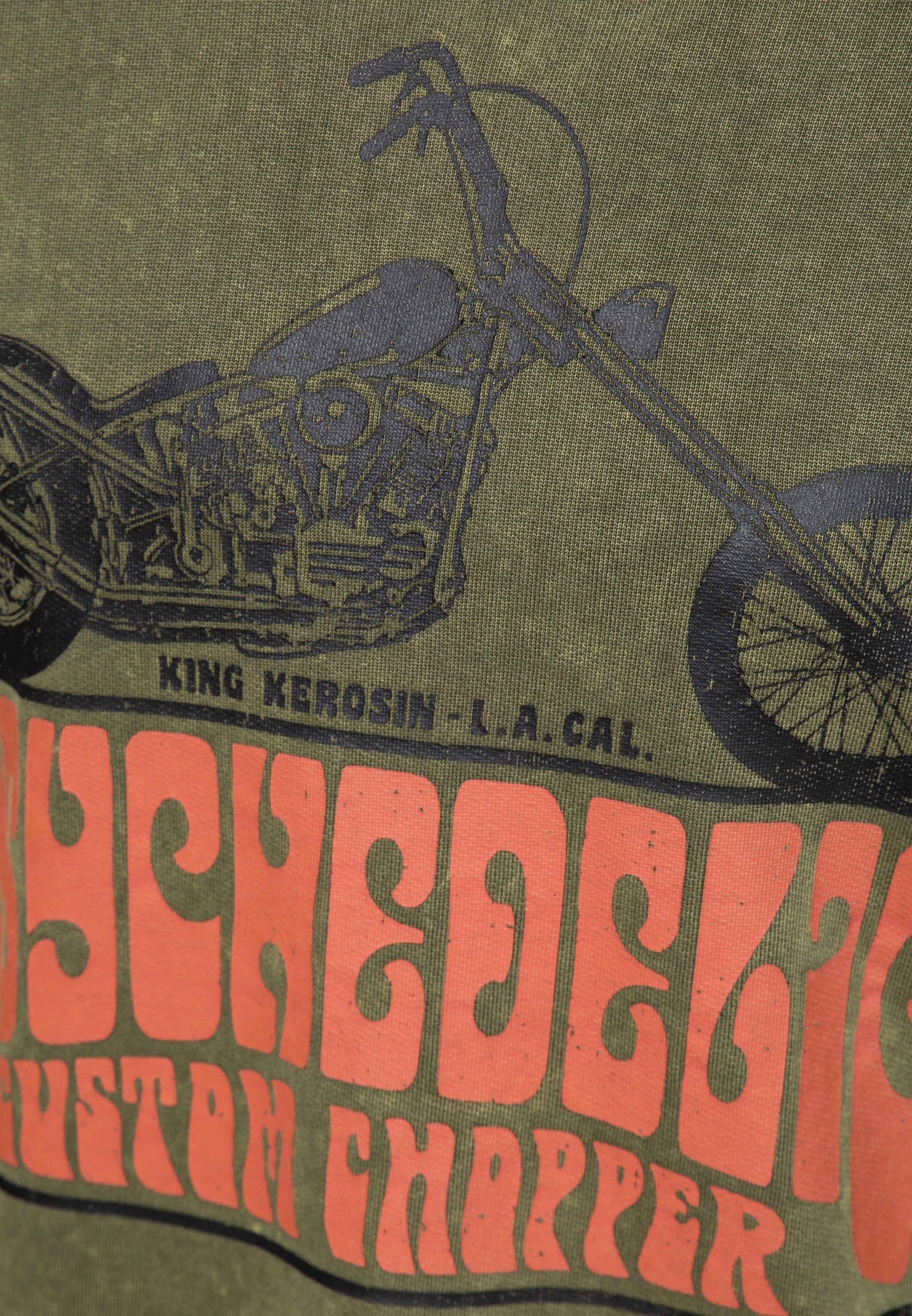 Pullover acid washed «Psychedelic Custom Chopper» - KING KEROSIN