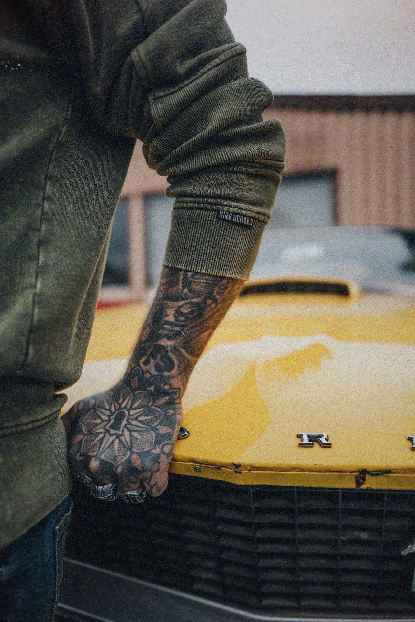 Pullover acid washed «Psychedelic Custom Chopper» - KING KEROSIN