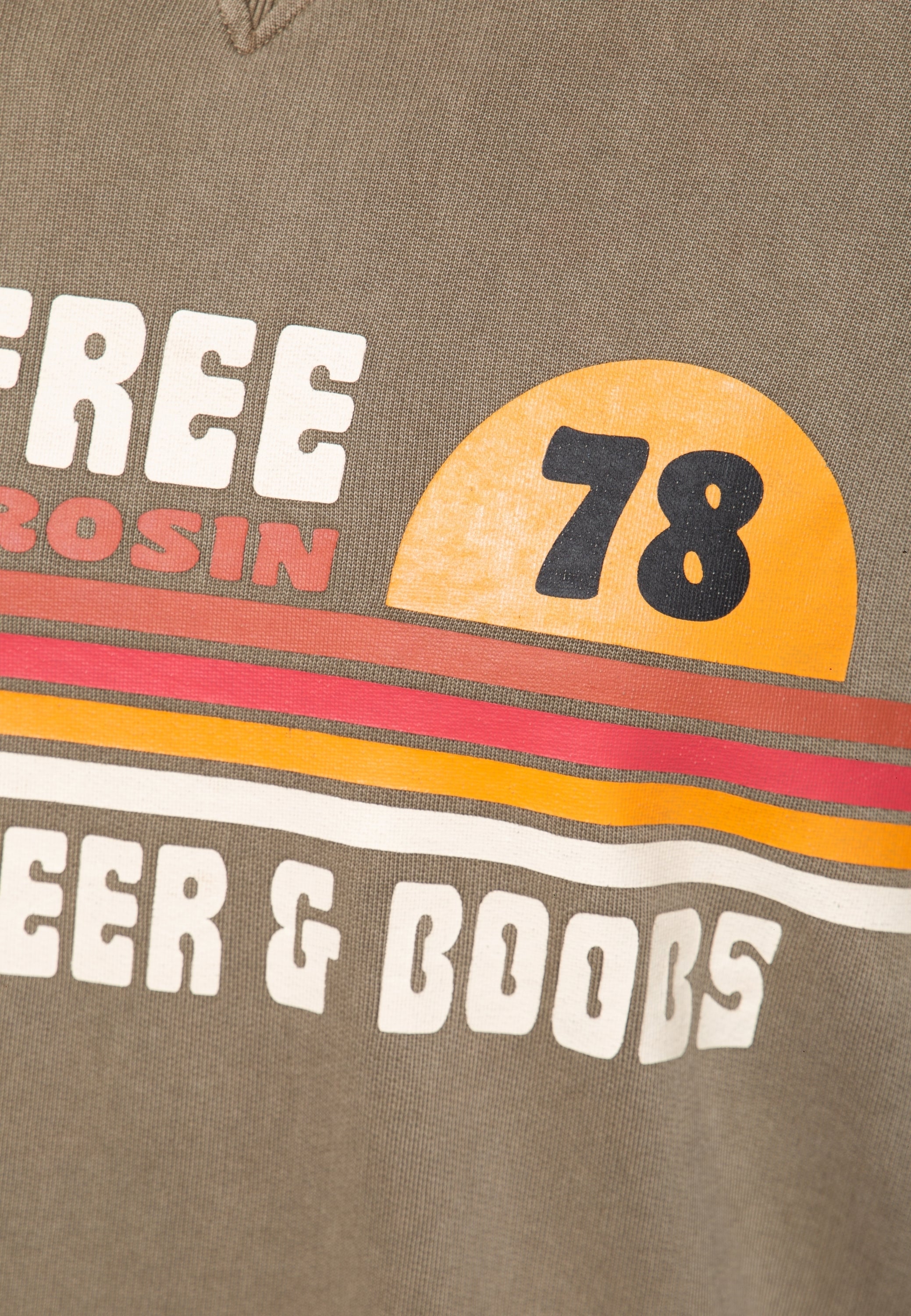 Pullover Acidwashed «Ride Grass Boobs» - KING KEROSIN