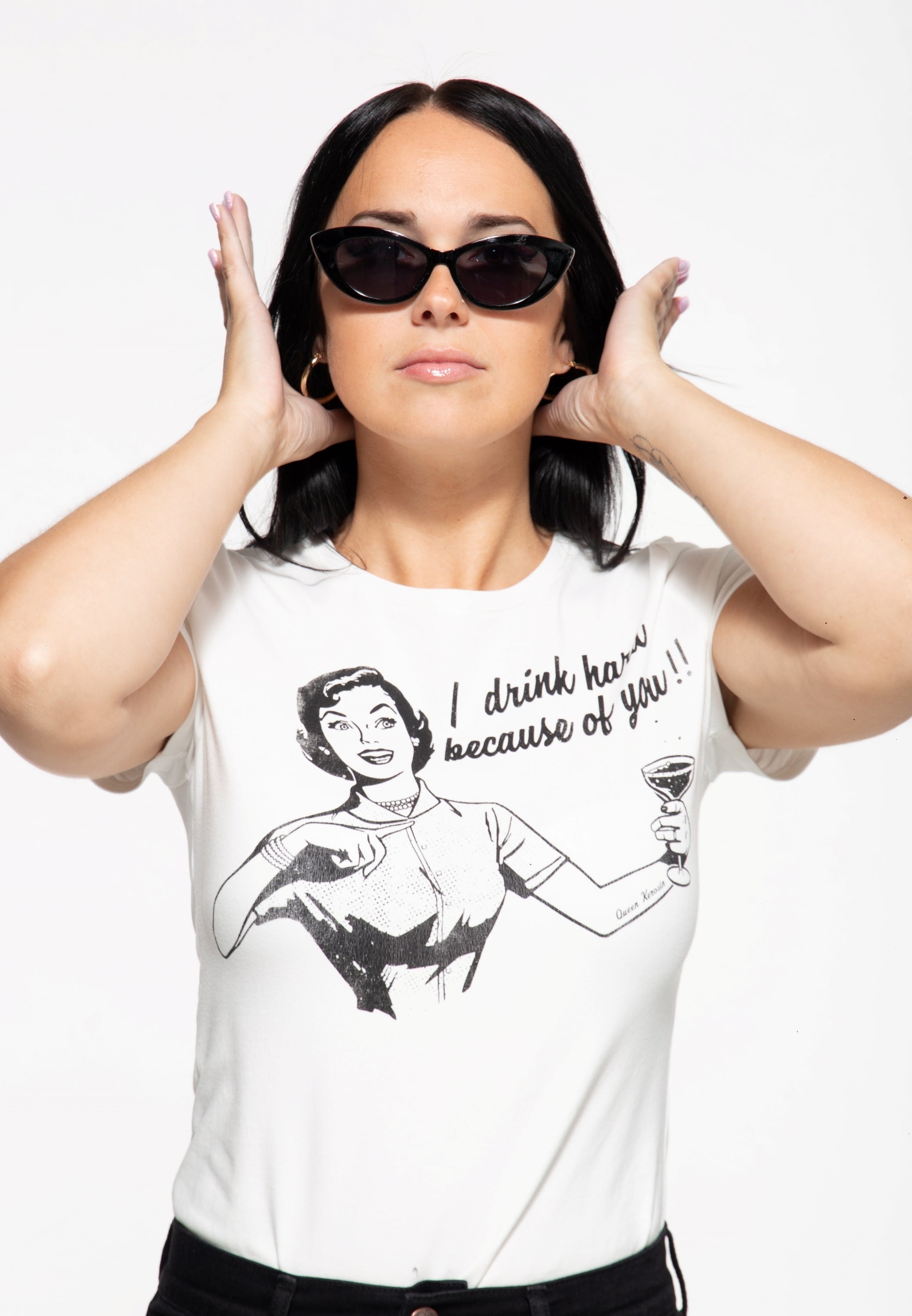 Retro T-Shirt «I drink hard» - KING KEROSIN