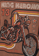 King Kerosin - Roll-Up T-Shirt Acid Wash mit Backprint «Chopper until death»