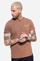 King Kerosin - Roll-Up T-Shirt Acid Wash mit Backprint «Chopper until death»