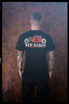 King Kerosin - Shirt im Retro Style mit Back Print «Red Baron»
