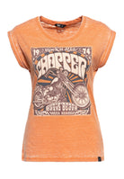 Queen Kerosin - Sleveless Enzymewash Shirt «Chopper 1974»