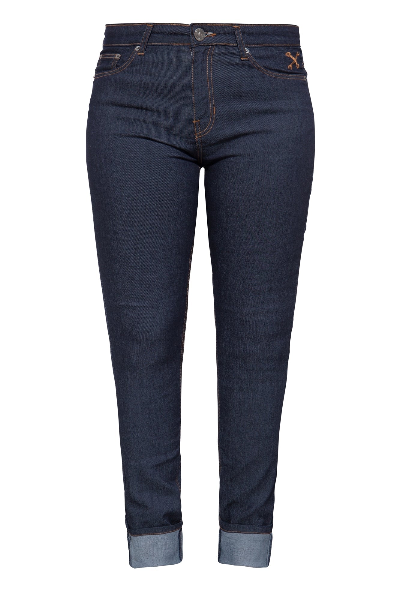 Queen Kerosin - Slim Fit Jeans im 5-Pocket-Design mit bestickten Gesäßtaschen
