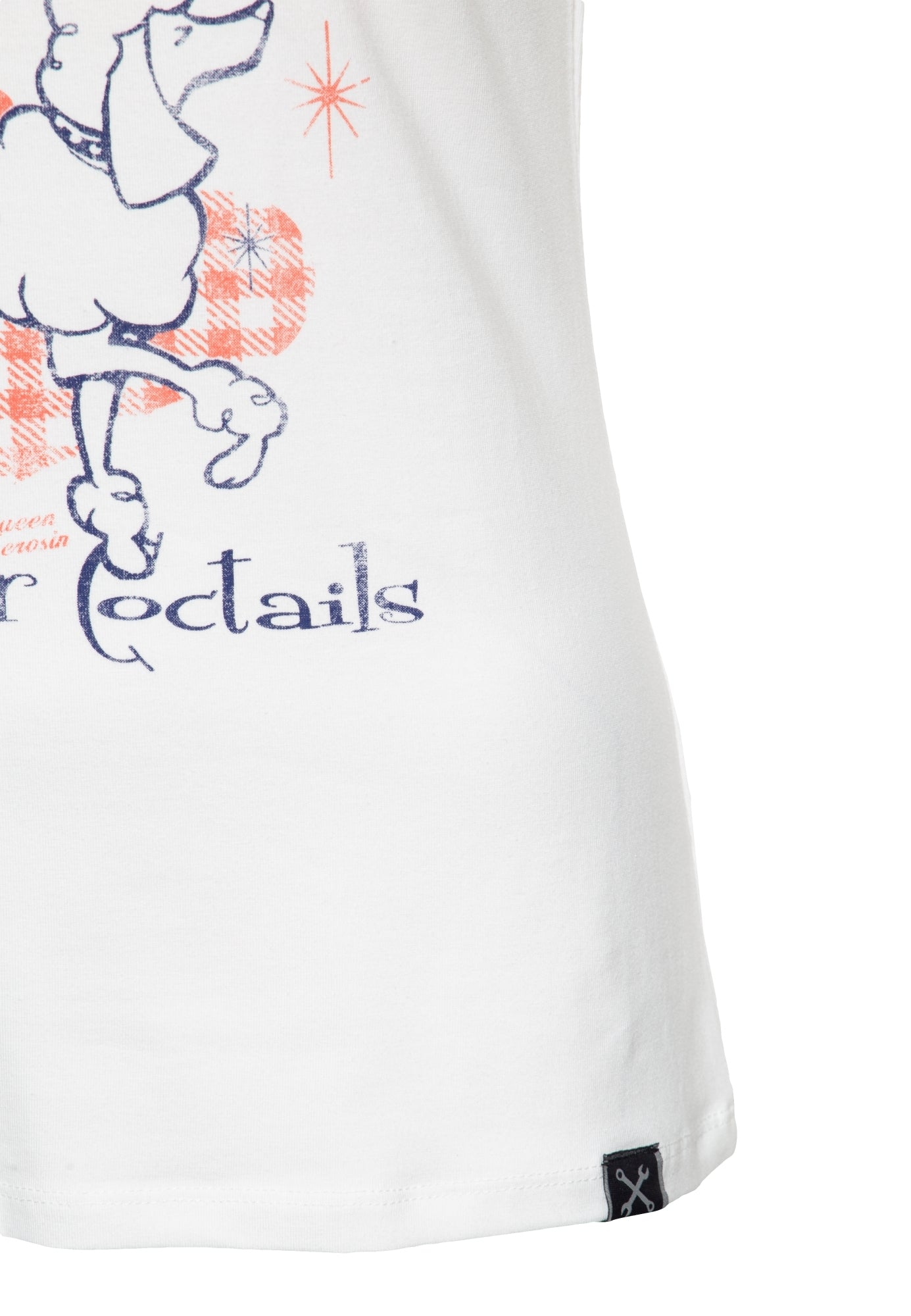 Queen Kerosin - Slim Fit T-Shirt mit Frontprint «Poodle»