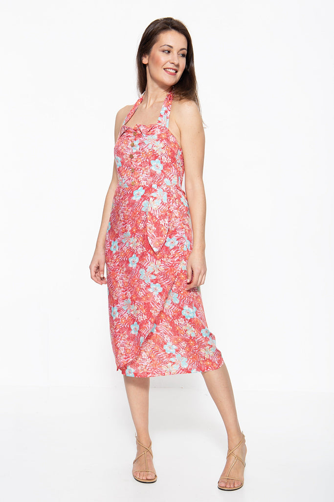 Queen Kerosin - Sommerkleid mit tropischem Muster