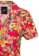 Queen Kerosin - Swing Kleid «Hawaii Red»