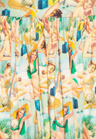 Queen Kerosin - Swing Wickelrock mit Pin-Up All-Over-Print «Pin-Up»