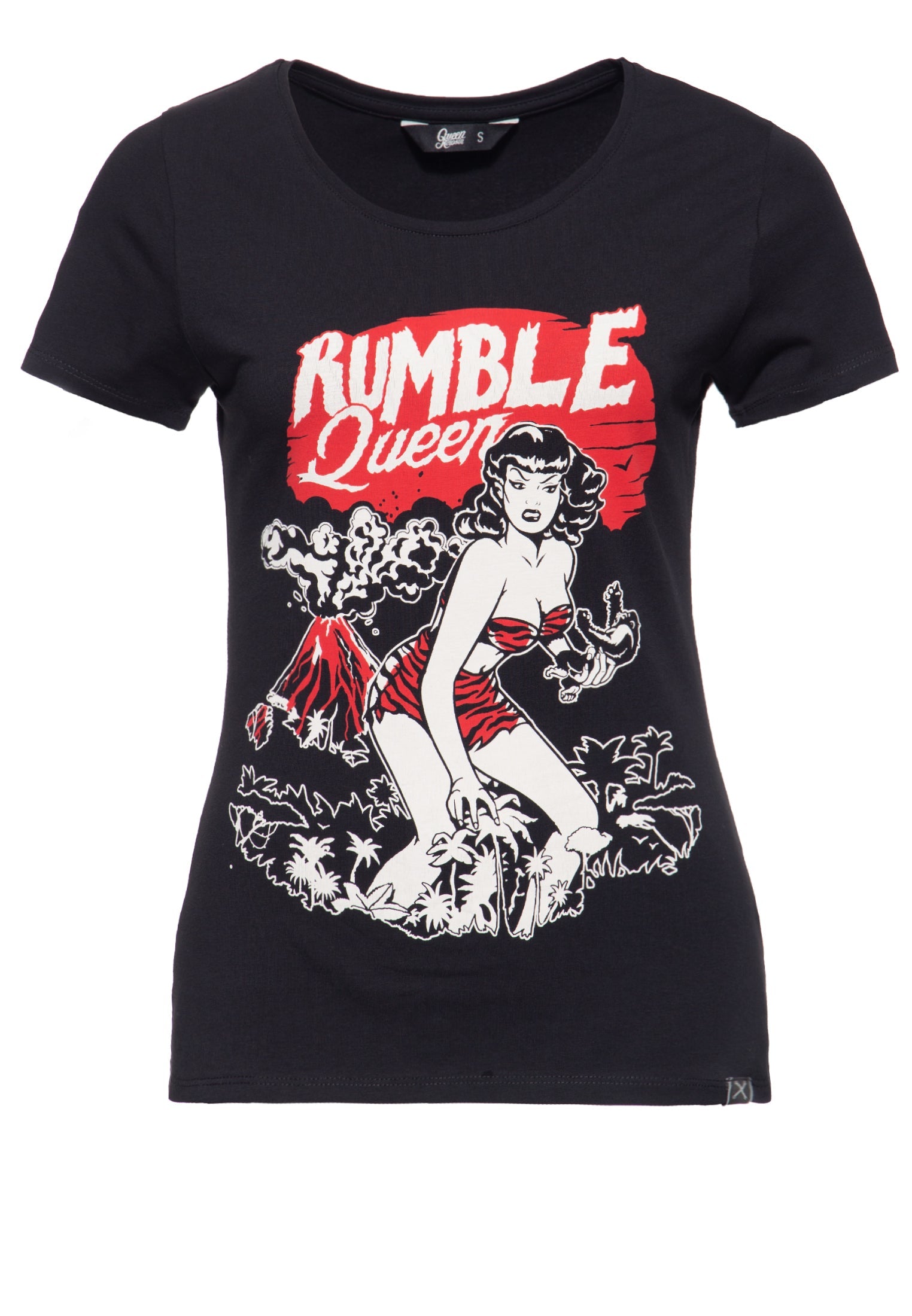 Queen Kerosin - T-Shirt im Vintage Look «Rumble Queen»