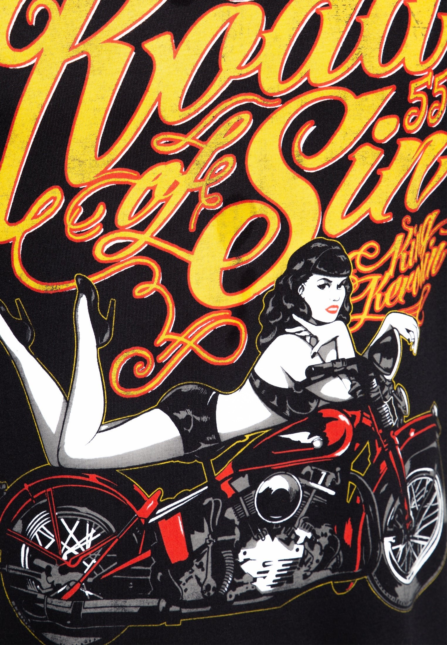 King Kerosin - T-Shirt mit Print in der Front «Road of Sin»