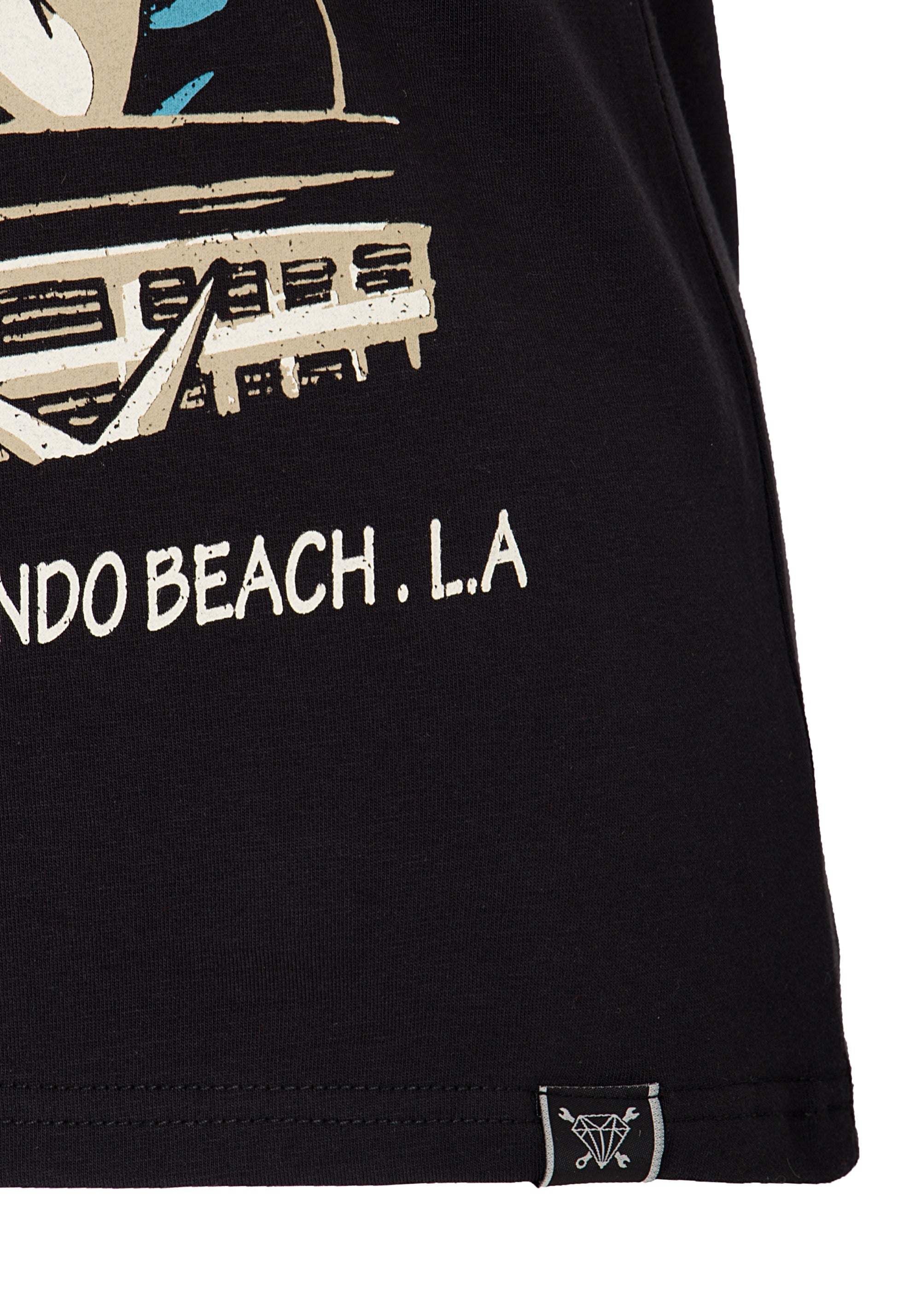 Queen Kerosin - T-Shirt mit V-Ausschnitt «Tune Up»