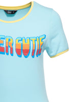 Queen Kerosin - Vintage Ringer T-Shirt «Super Cutie»