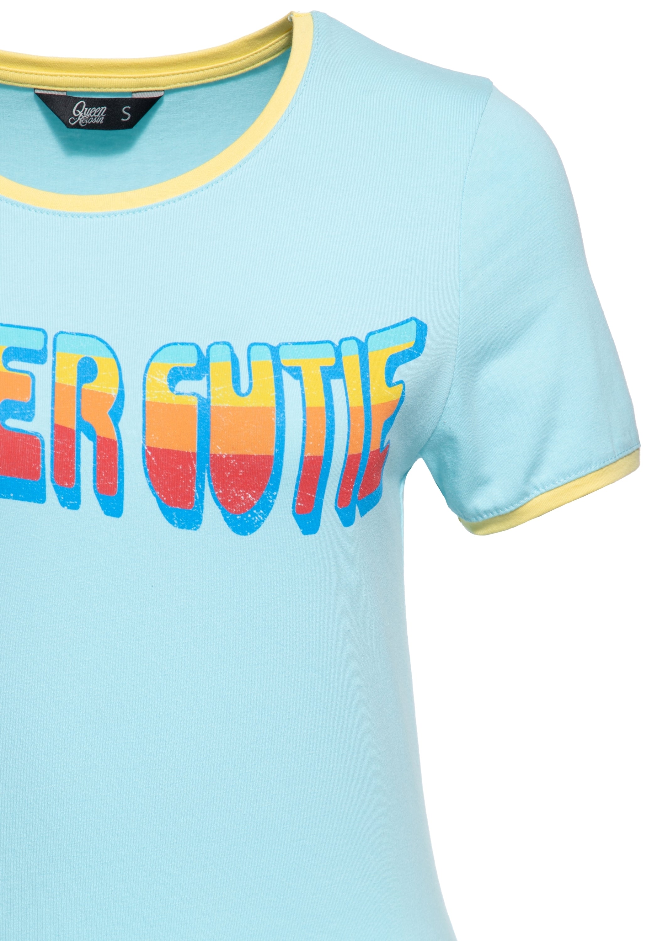 Queen Kerosin - Vintage Ringer T-Shirt «Super Cutie»