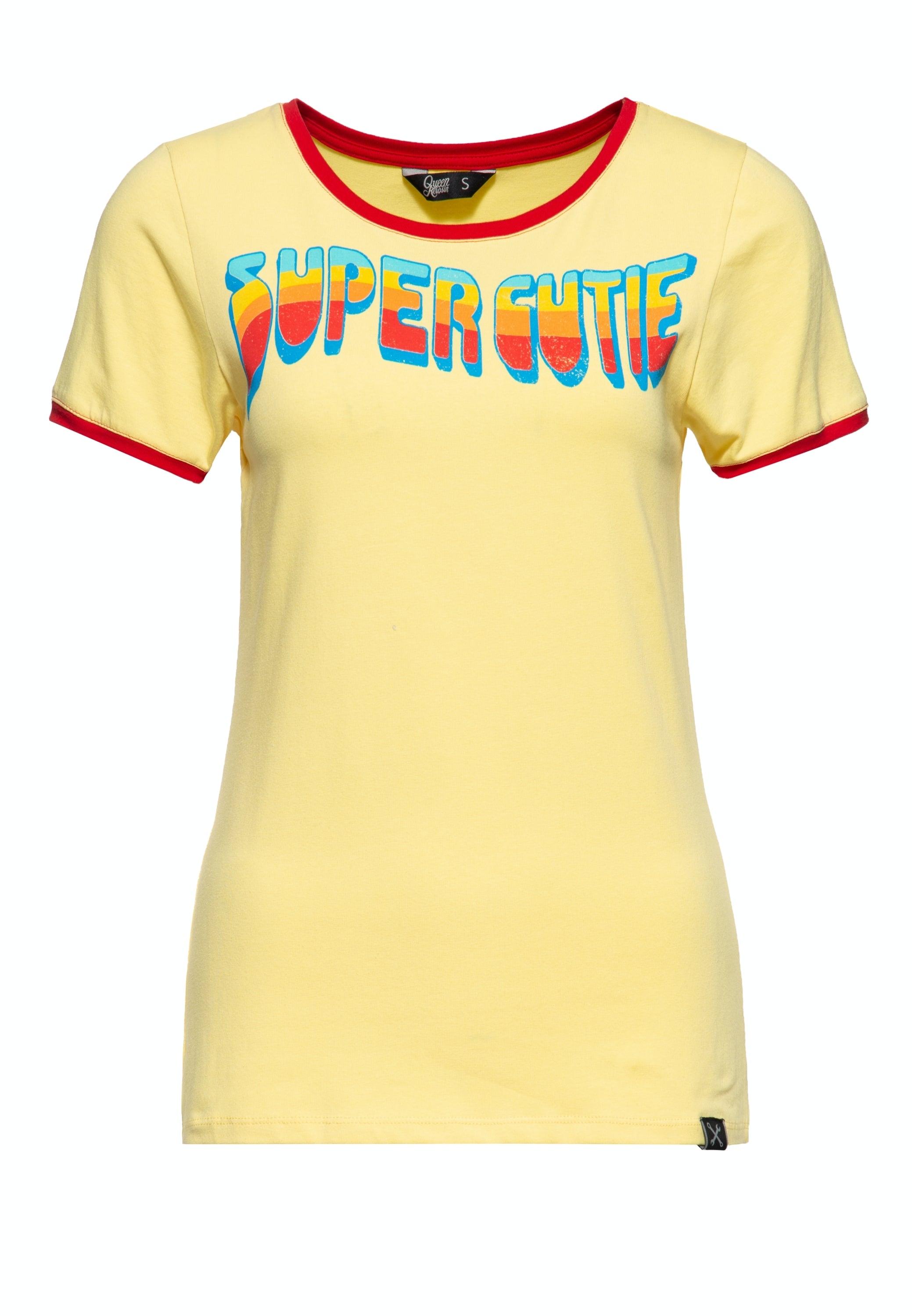 Queen Kerosin - Vintage Ringer T-Shirt «Super Cutie»